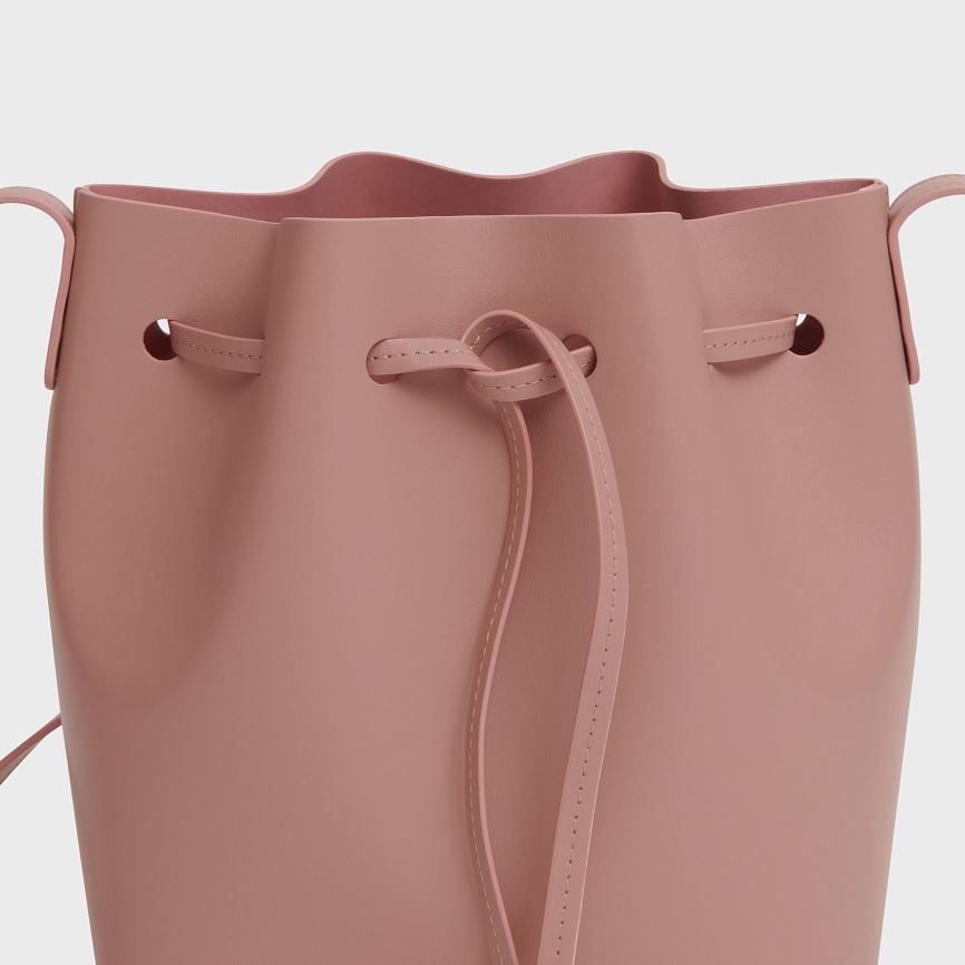 Women's Mansur Gavriel Apple Leather Mini Bucket Bags Rose | AU 2M80JD